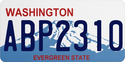 WA license plate ABP2310