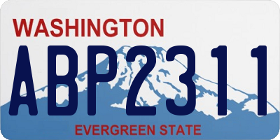 WA license plate ABP2311