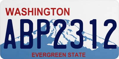 WA license plate ABP2312