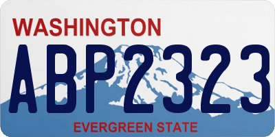 WA license plate ABP2323