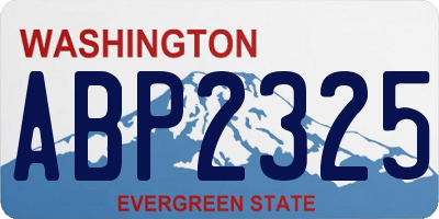WA license plate ABP2325