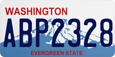 WA license plate ABP2328