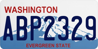 WA license plate ABP2329