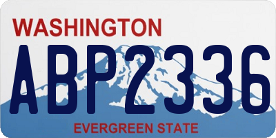 WA license plate ABP2336