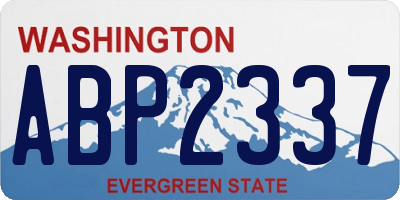 WA license plate ABP2337