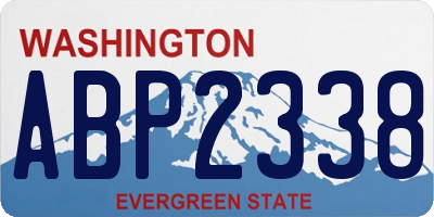 WA license plate ABP2338