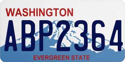 WA license plate ABP2364