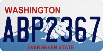 WA license plate ABP2367