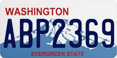 WA license plate ABP2369