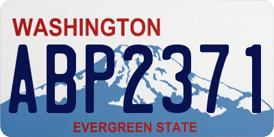 WA license plate ABP2371