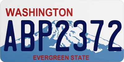 WA license plate ABP2372