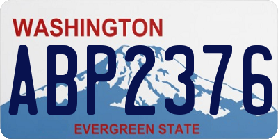 WA license plate ABP2376