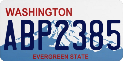 WA license plate ABP2385