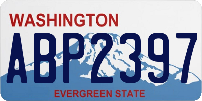 WA license plate ABP2397