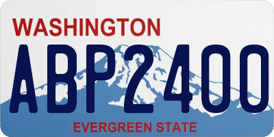 WA license plate ABP2400