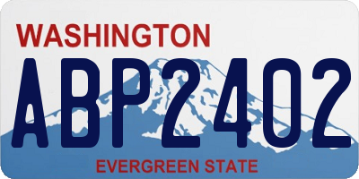 WA license plate ABP2402