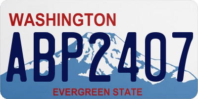 WA license plate ABP2407