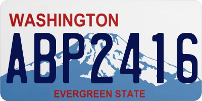 WA license plate ABP2416