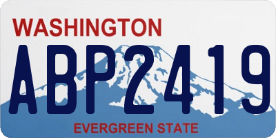 WA license plate ABP2419