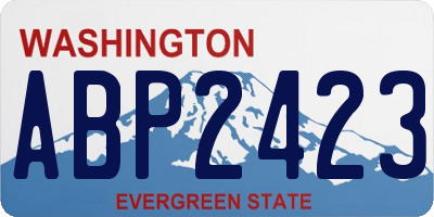 WA license plate ABP2423