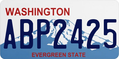 WA license plate ABP2425
