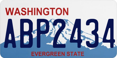 WA license plate ABP2434