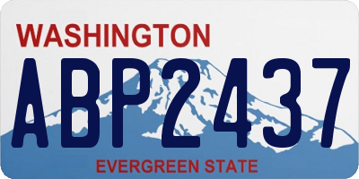 WA license plate ABP2437