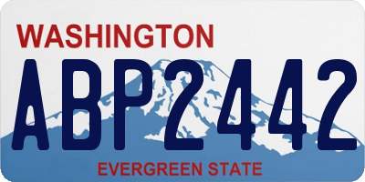 WA license plate ABP2442