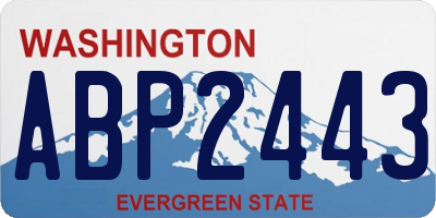 WA license plate ABP2443