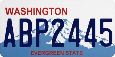 WA license plate ABP2445