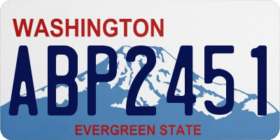 WA license plate ABP2451