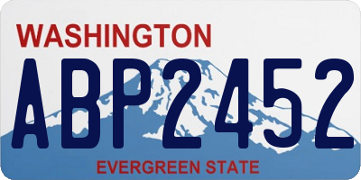 WA license plate ABP2452