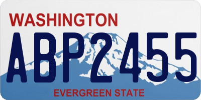 WA license plate ABP2455