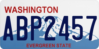 WA license plate ABP2457