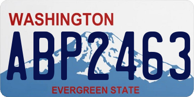 WA license plate ABP2463