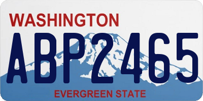 WA license plate ABP2465