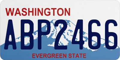 WA license plate ABP2466