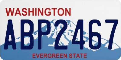 WA license plate ABP2467