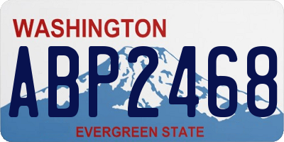 WA license plate ABP2468