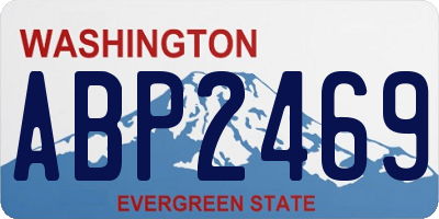 WA license plate ABP2469