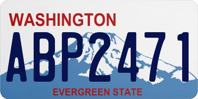 WA license plate ABP2471