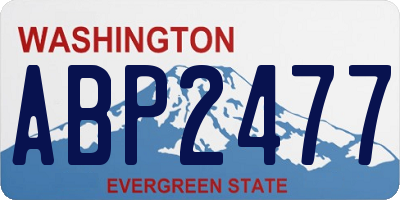 WA license plate ABP2477