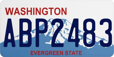 WA license plate ABP2483