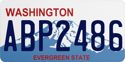 WA license plate ABP2486