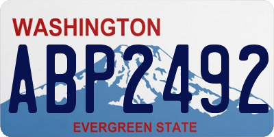 WA license plate ABP2492