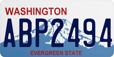 WA license plate ABP2494