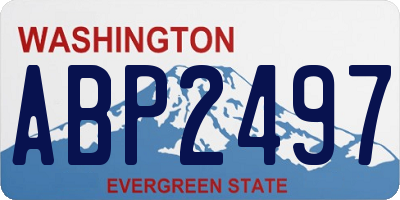WA license plate ABP2497