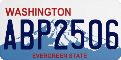WA license plate ABP2506