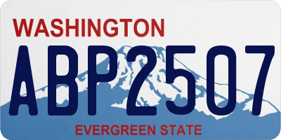 WA license plate ABP2507