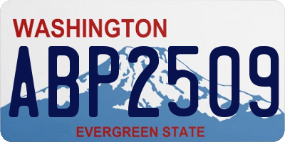 WA license plate ABP2509